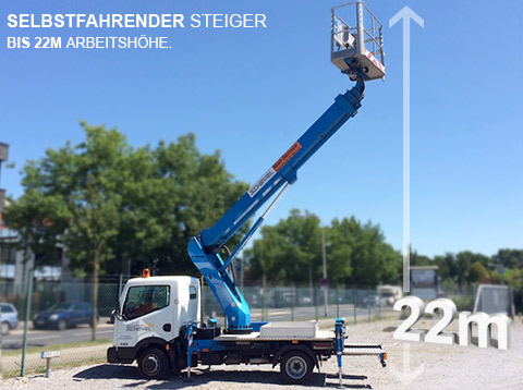 Selbstfahrender-Steiger-22m Selbstfahrender Steiger Arbeitsbuehne mieten in Grafschaft-Bentheim, Nordhorn, Schuettorf